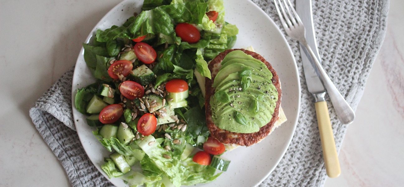 fiskeburger med salat