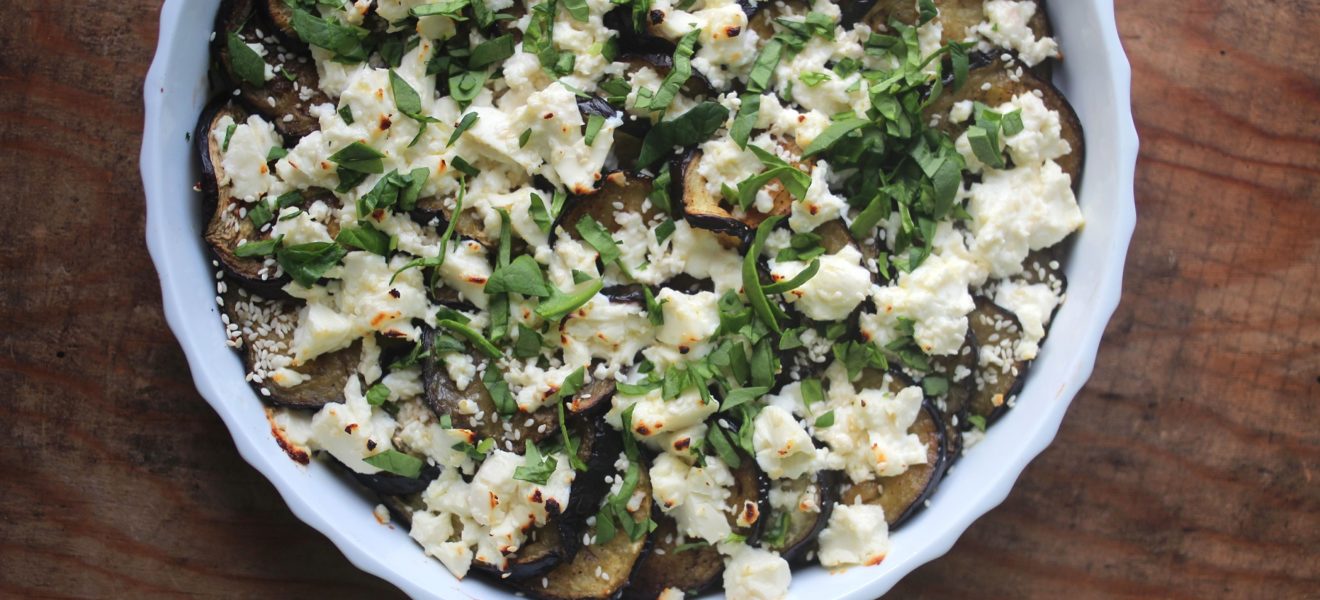 ildfast form med ovnsbakt aubergine