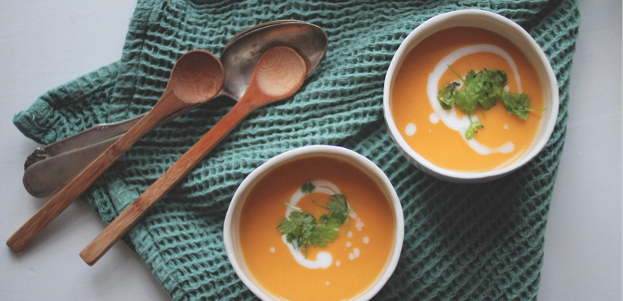 oransje kokossuppe
