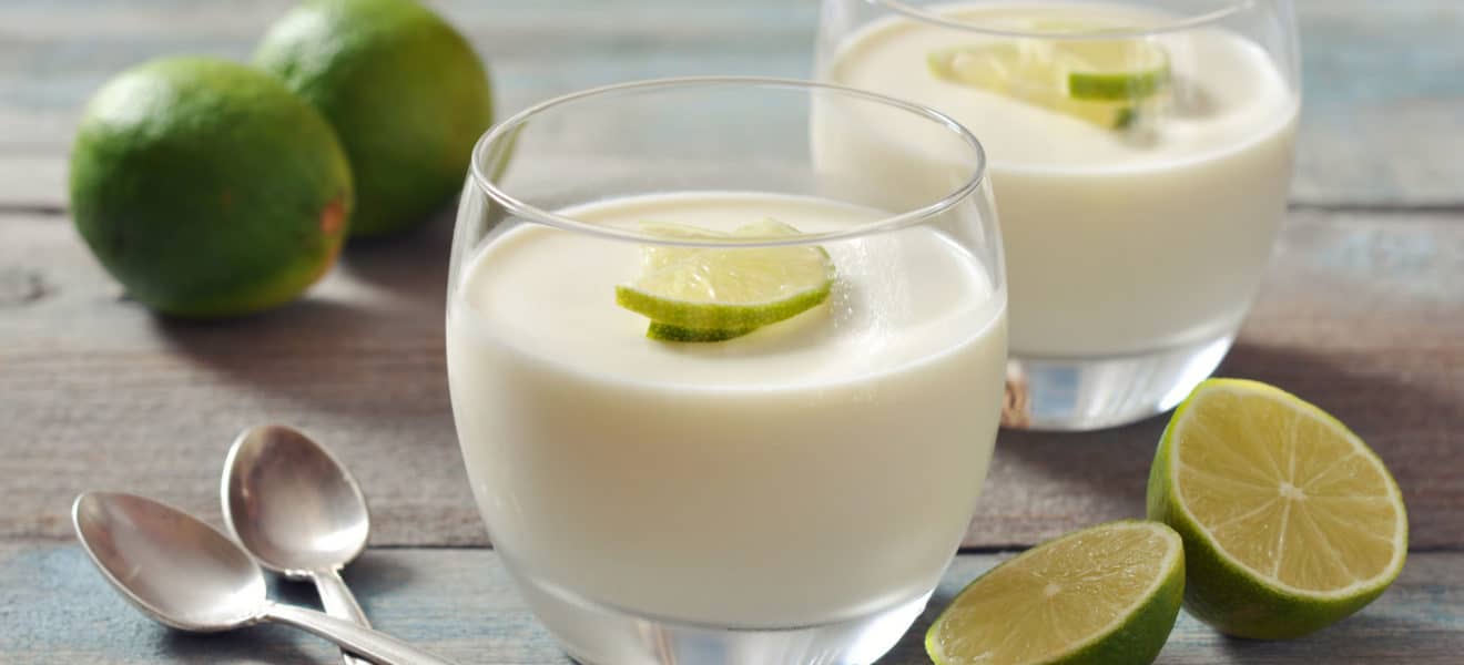 lime panna cotta