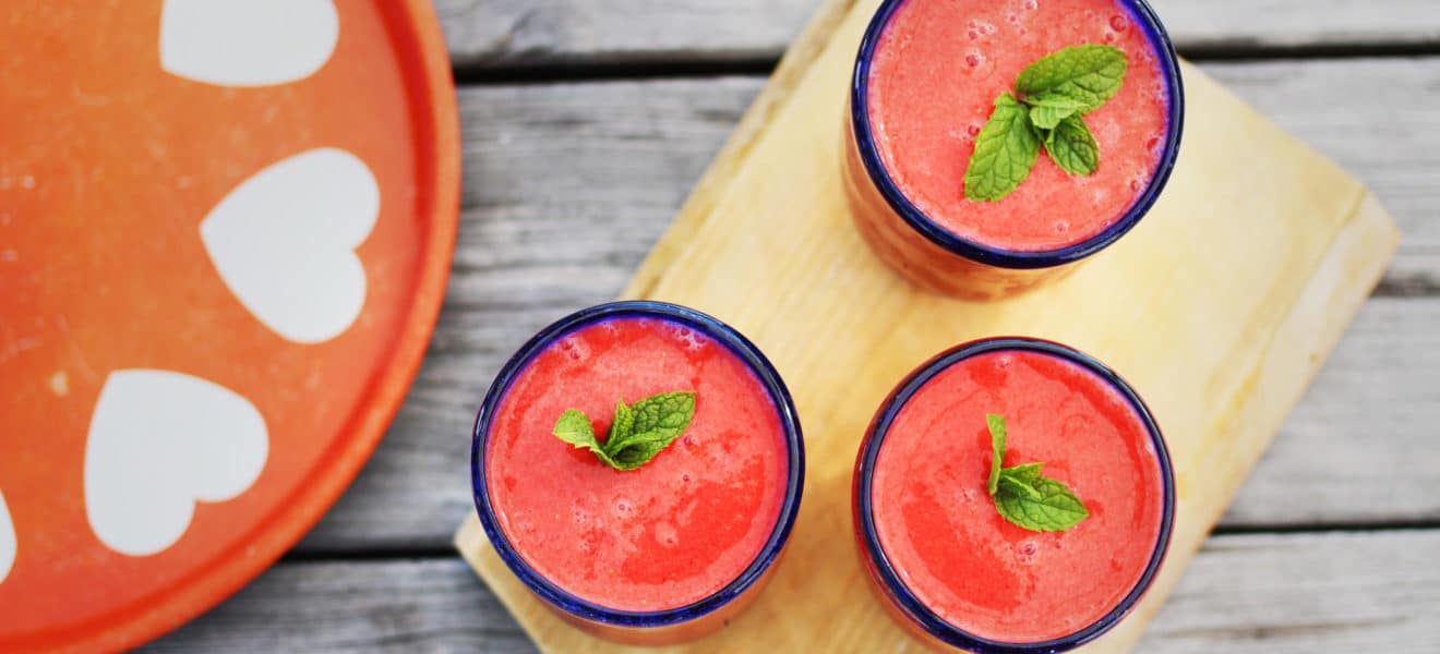 vannmelonsmoothie er en leskende sommerdrikk