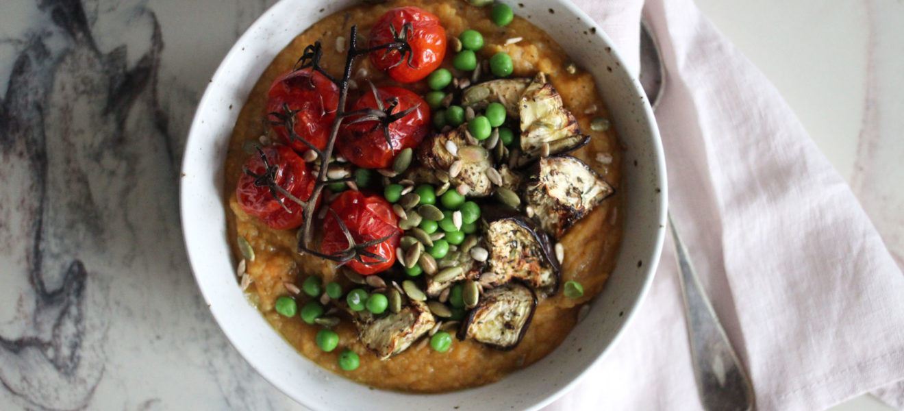 rotmos med aubergine