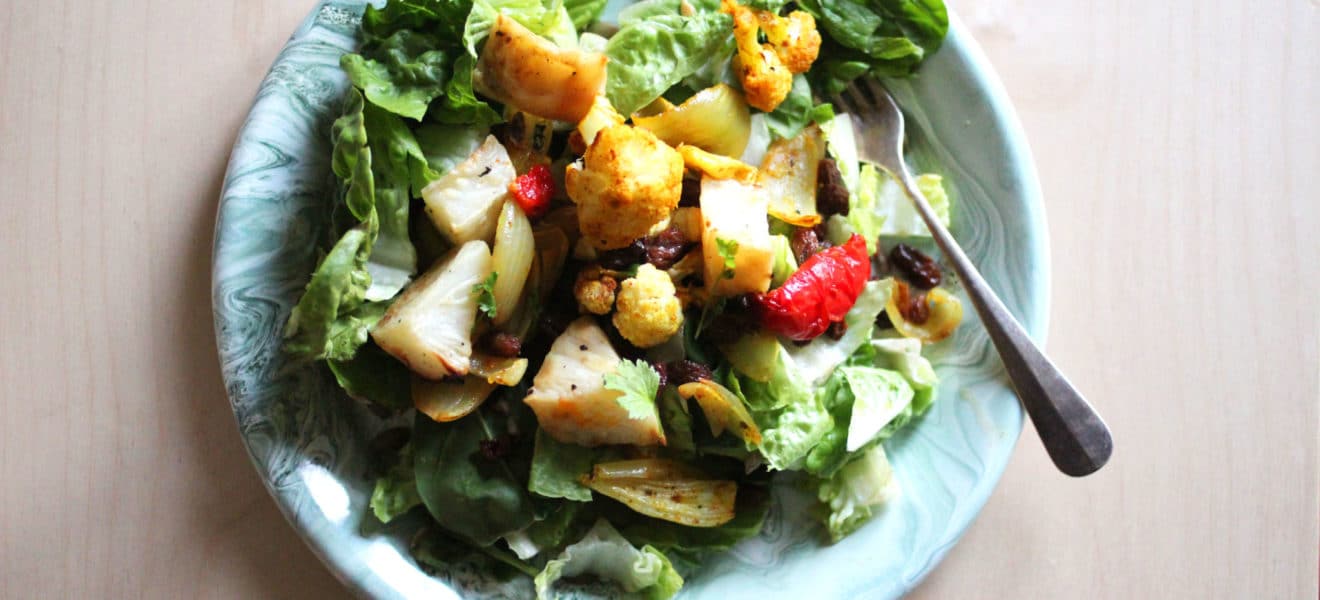 karribakt blomkålsalat