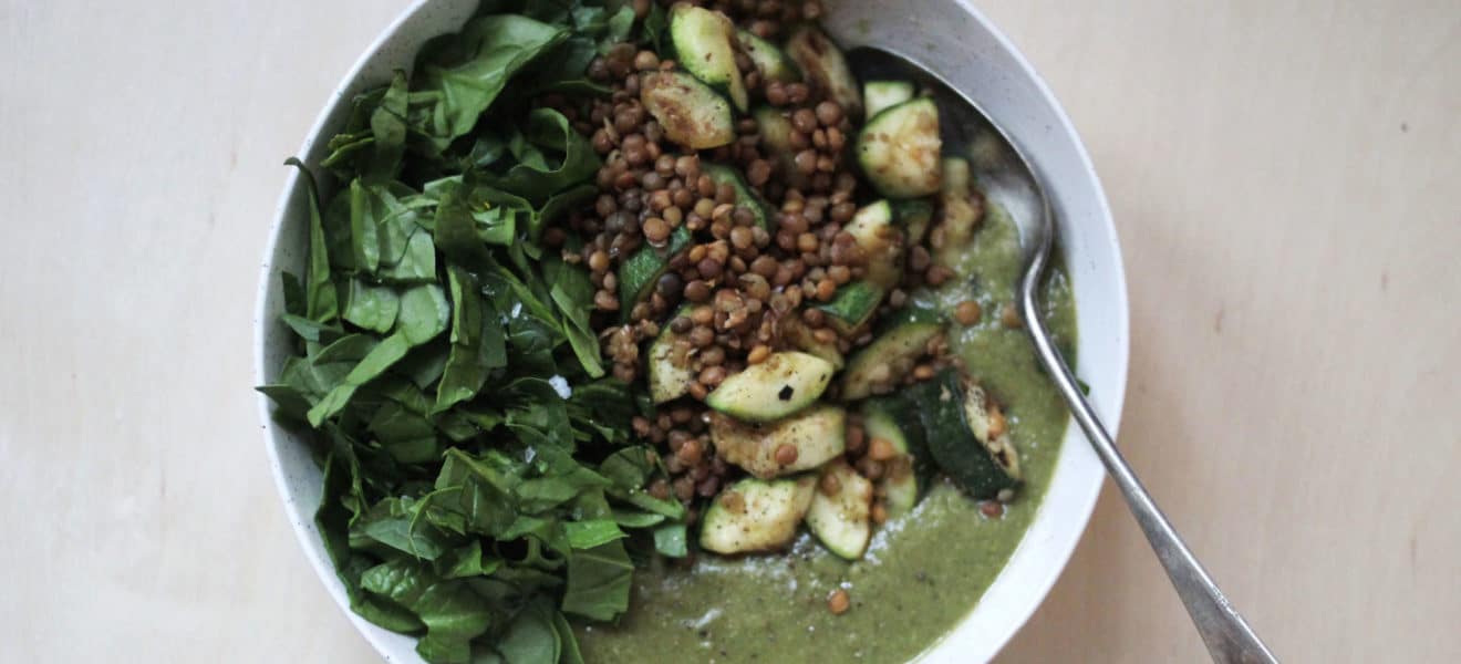 spinatsuppe med lune linser