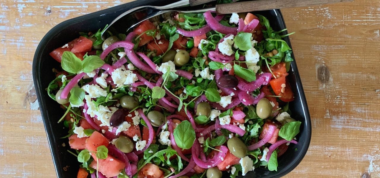Vannmelonsalat med fetaost