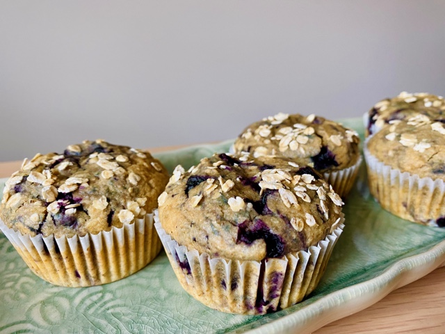 Blåbærmuffins uten tilsatt sukker