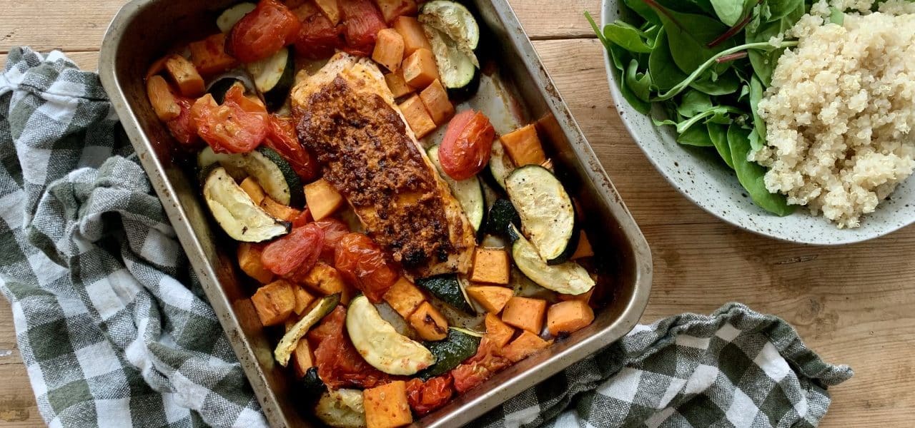 Lakseform med tomatpesto