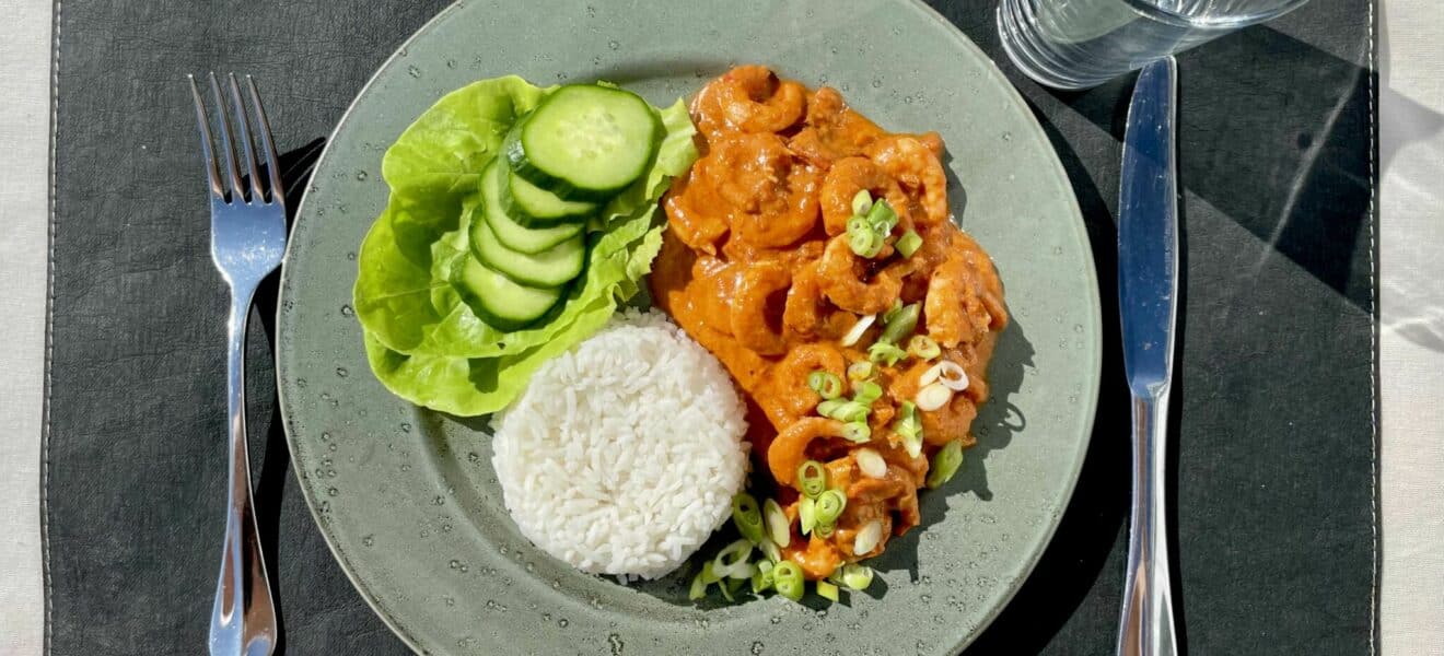 Kremet og spicy rekegryte
