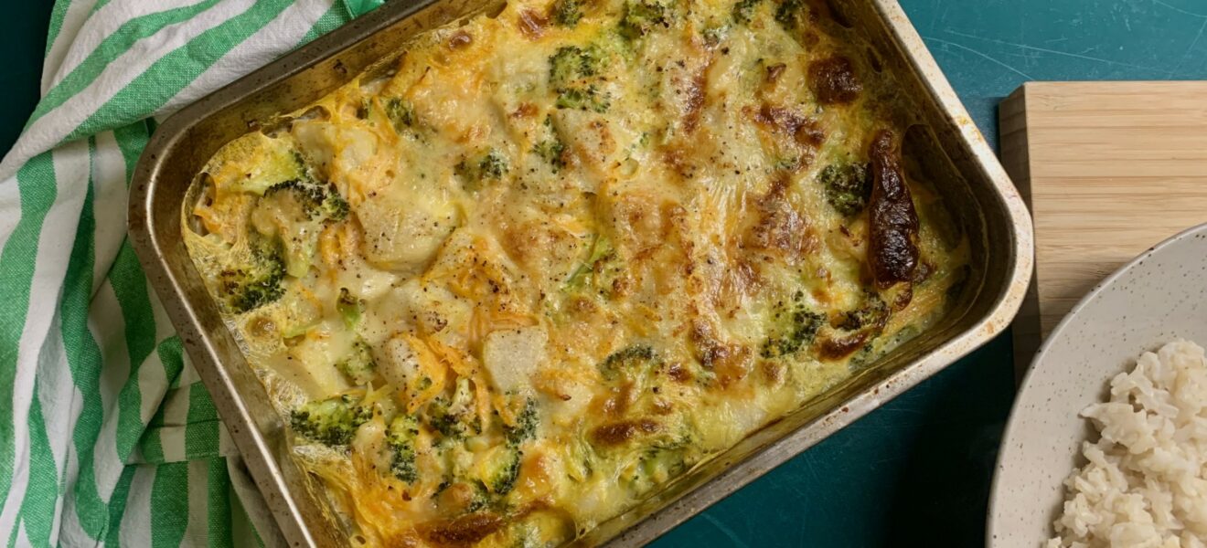 Fiskegrateng med brokkoli